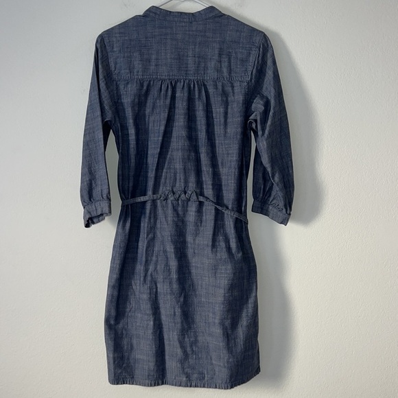 Patagonia Women’s Denim Midi Length Longsleeve Shirt Dress Size 4 Blue - Picture 8 of 8